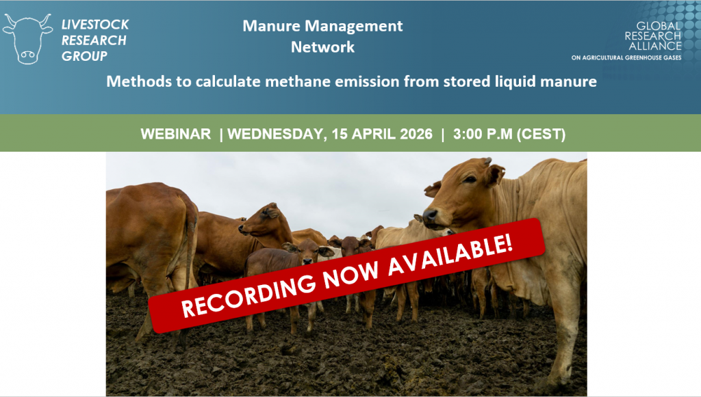 Recording available : Manure Management Webinar – Methods to calculate methane emission from stored liquid manure